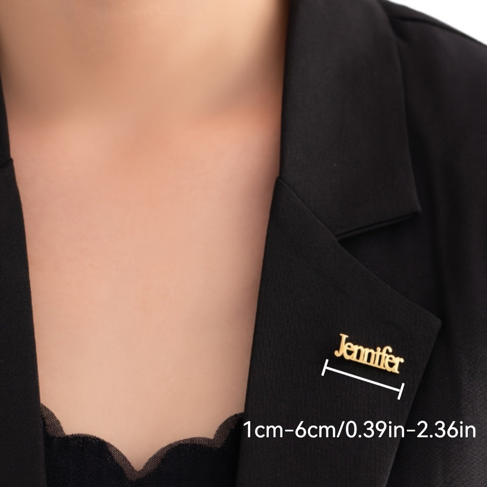 Maxsus tayyorlangan zanglamas po'latdan yasalgan ism broshka, 18K oltin qoplamasi bilan, boho sexy uslubida, ta'til sovg'asi yoki partiya aksessuariga juda mos keladi.