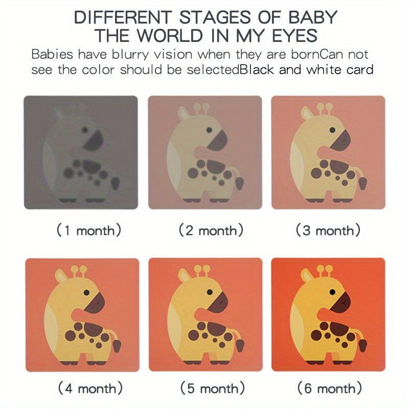 Baby Visual Stimulation Cards for Brain Development Black and White Red 40 Pages