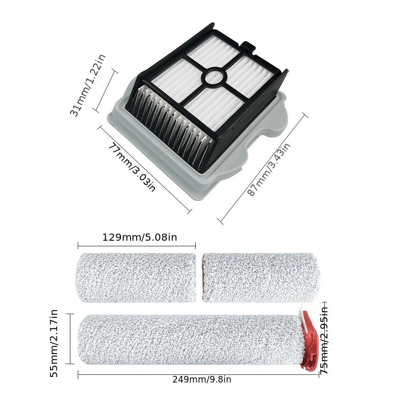 Roborock Dyad Pro changyutgich almashtirish to'plami 4 ta asosiy cho'tka valiklari, 4 ta HEPA filtri va 1 ta chang mopi o'z ichiga oladi. Uydagi va ofisdagi tozalash uchun ideal, mustahkam plastik konstruktsiyaga ega.