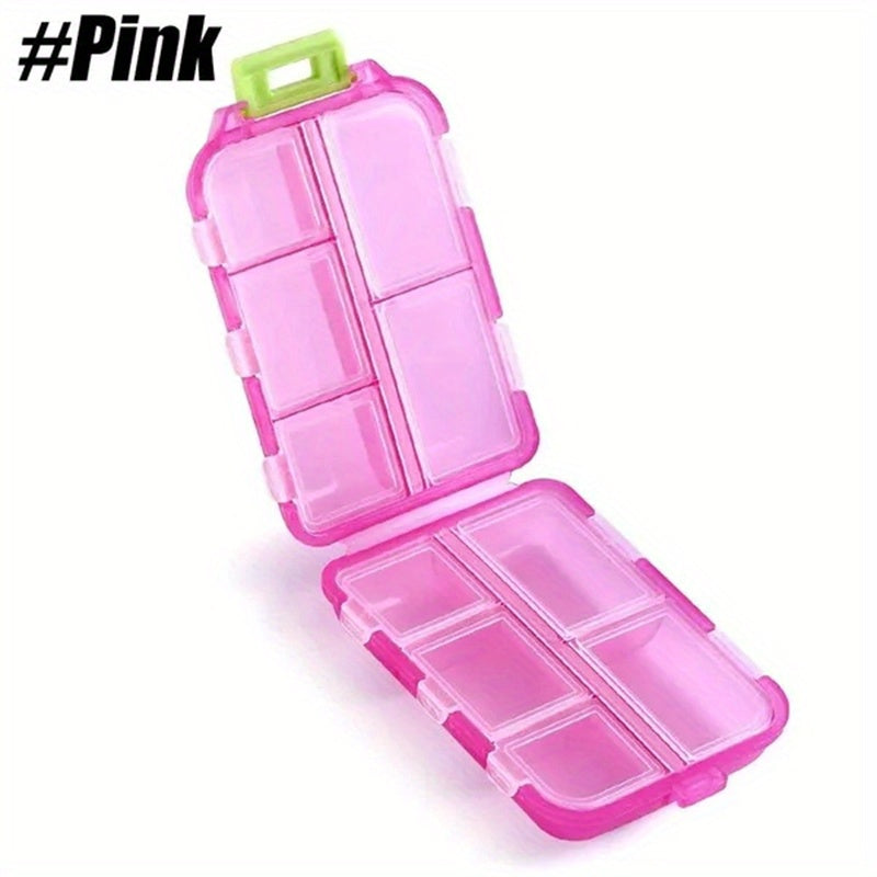 Portable Small Weekly Pill Organizer for Travel Medicine Box Compartments