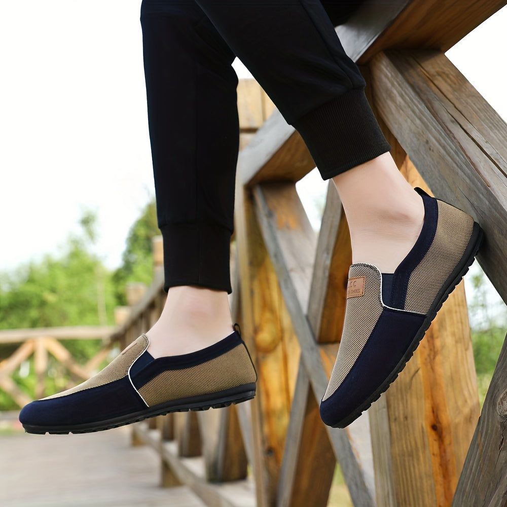 Men's Breathable Lightweight Non-slip Rubber Sole Loafer Shoes for Spring Summer