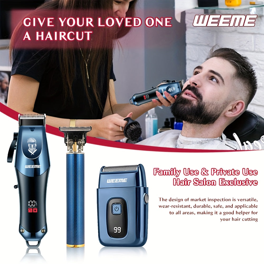 Valentine's Day Electric Hair Clipper Set Blue T-Clipper Reciprocating Razor