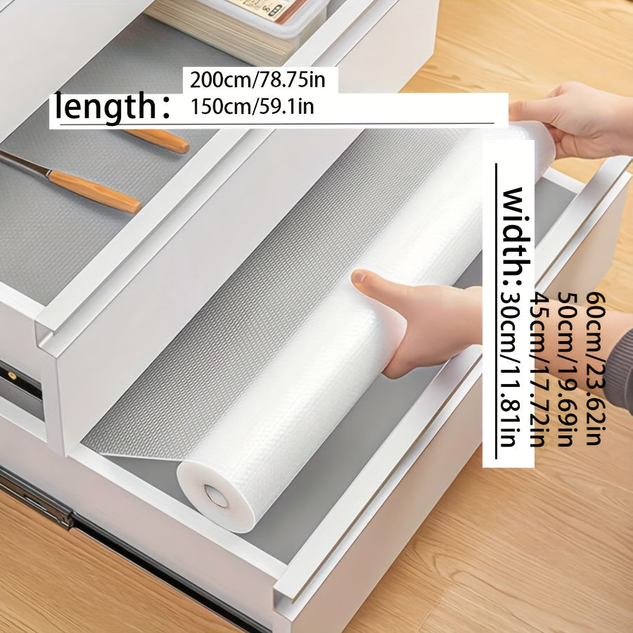 1 Roll EVA Non-Slip Drawer Liner Waterproof Oil-Proof Moisture-Proof Kitchen Cabinet Bathroom