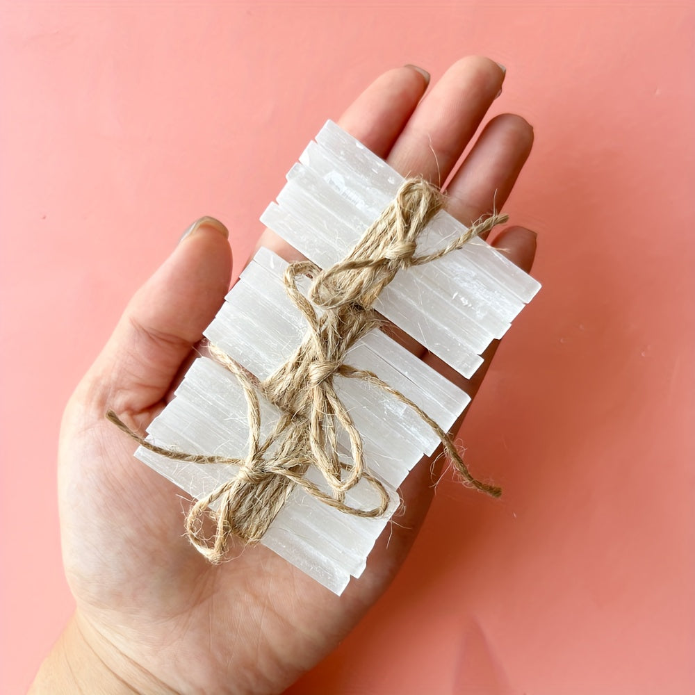 Juego de 10/20/30 paquetes de varitas de selenita blanca para sanación, meditación y limpieza de energía