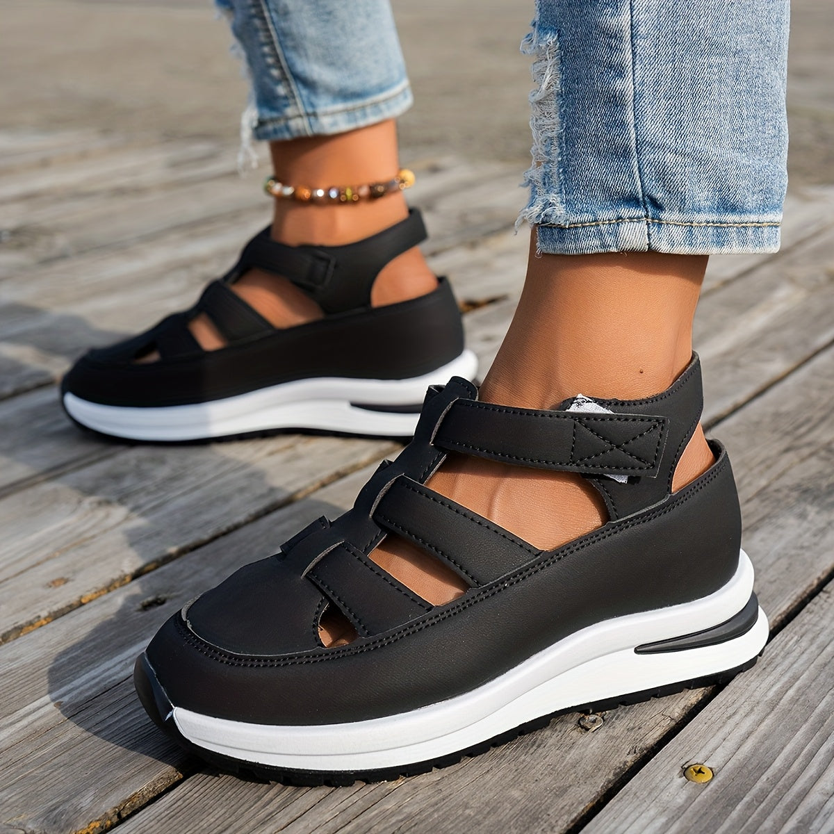 Women's White Casual Sneakers Lightweight Bouncy Soles for Outdoors