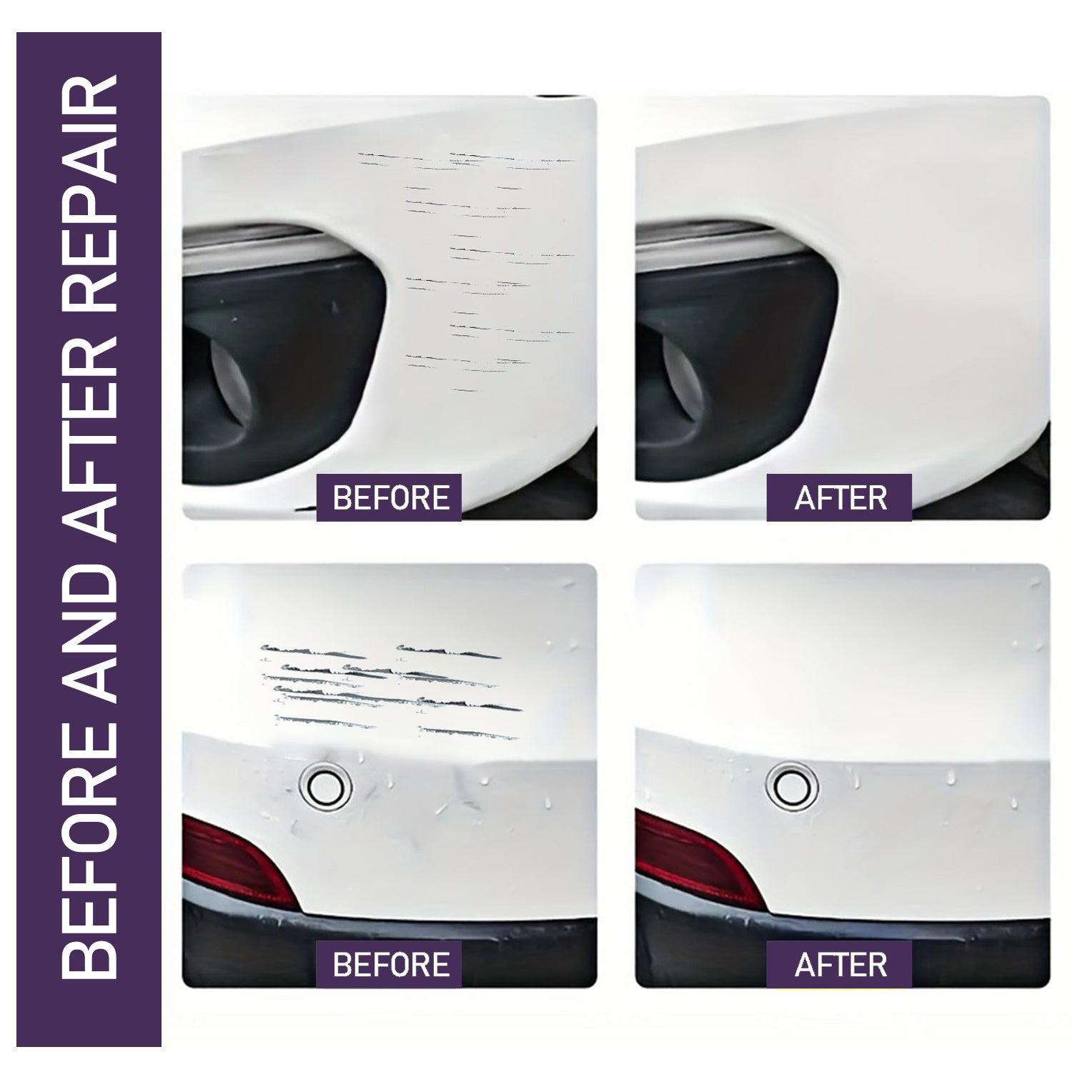 Avtomobil chizig'ini tuzatish uchun universal bo'yoq olib tashlash vositasi va polishing qoldiq bilan to'ldirilgan tozalash komplekti