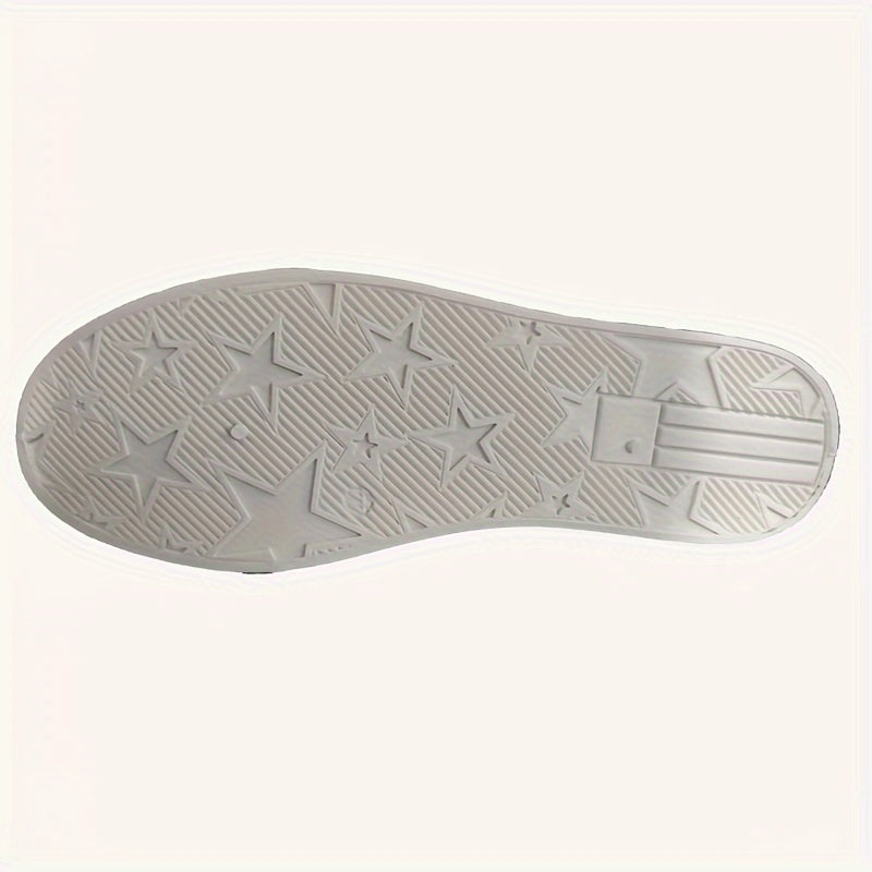 Men's Low Top Canvas Skateboard Shoes Casual Street Style Rubber Sole