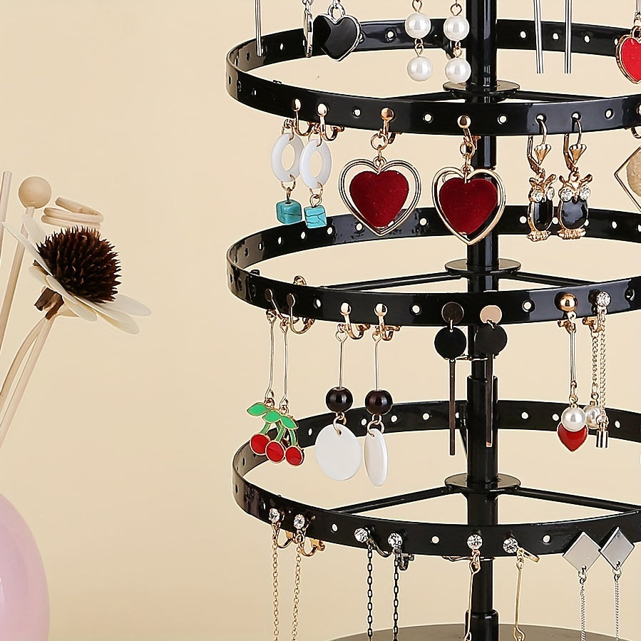 Metal Rotating Earring and Necklace Display Stand with 5/6 Layers