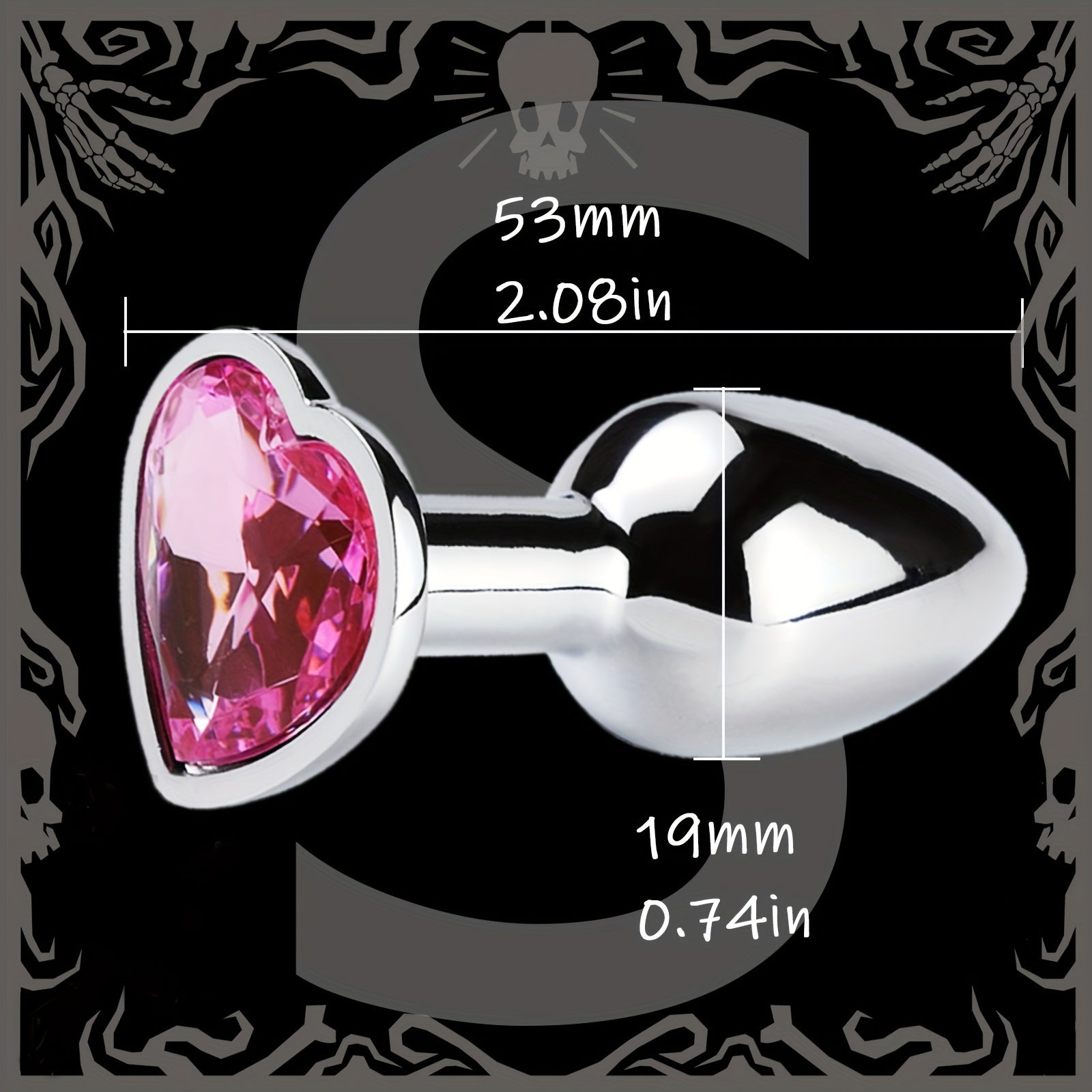Adult Female Male Couple Stainless Steel Anal Plug with Rose Gem Beads
