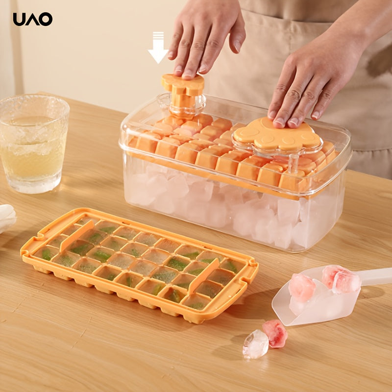 Moldes de silicona de grado alimentario para cubitos de hielo con tapa y diseño de huellas