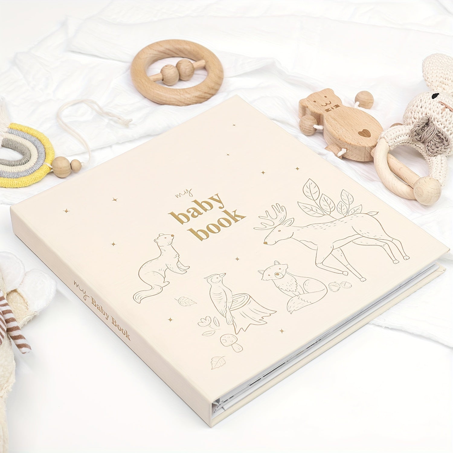 Kids Memory Book with Hot Stamping Logo and Hidden Coil Binding 140gsm Linen Cover