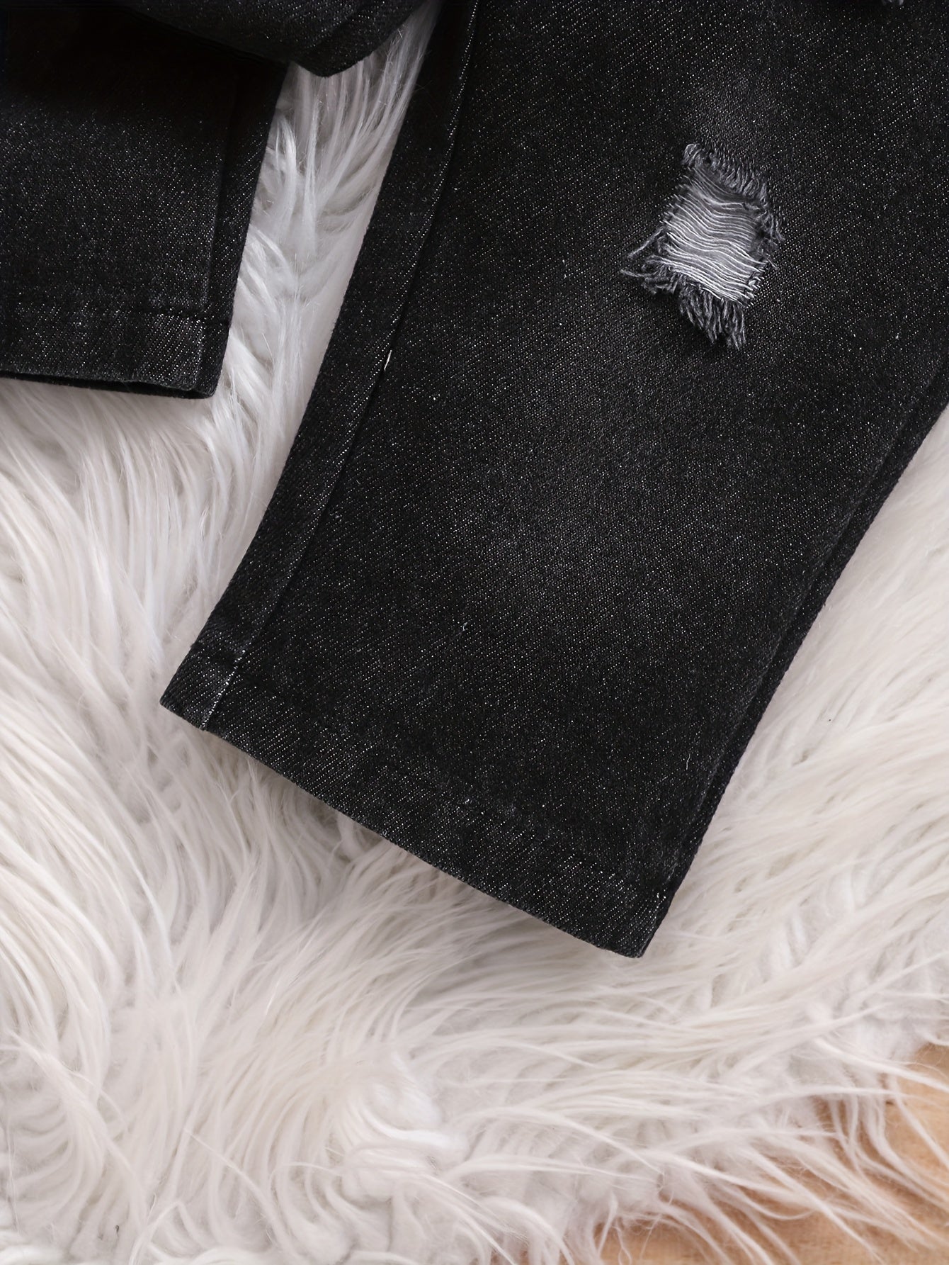 Kichkina erkaklar uchun toʻqilgan kapushonli koʻylak va kundalik jinsi shimlar toʻplami, bolalar uchun kuz bahor