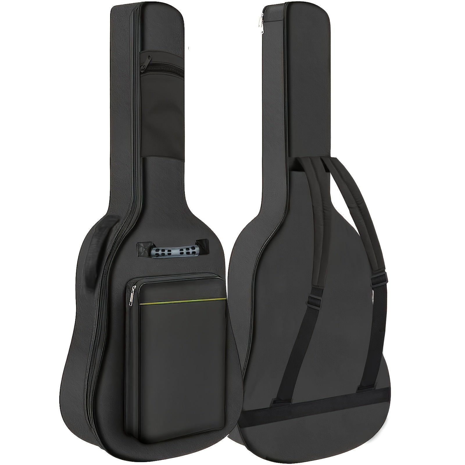 Estuche de guitarra de tela Oxford negra para guitarras acústicas y clásicas con acolchado grueso