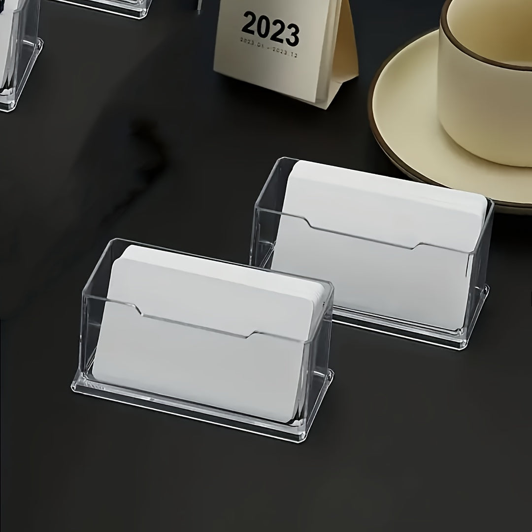Plastic Business Card Holder Clear PC Material for Office and Exhibition Use