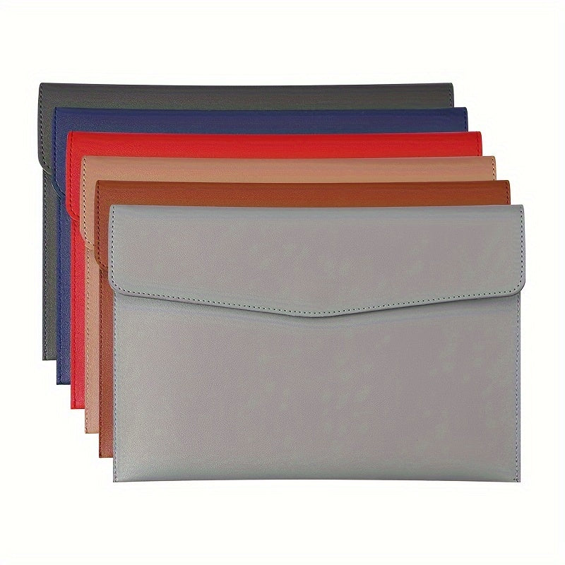 A4 Document Folder Waterproof PVC Business Office File Bag for School and Storage