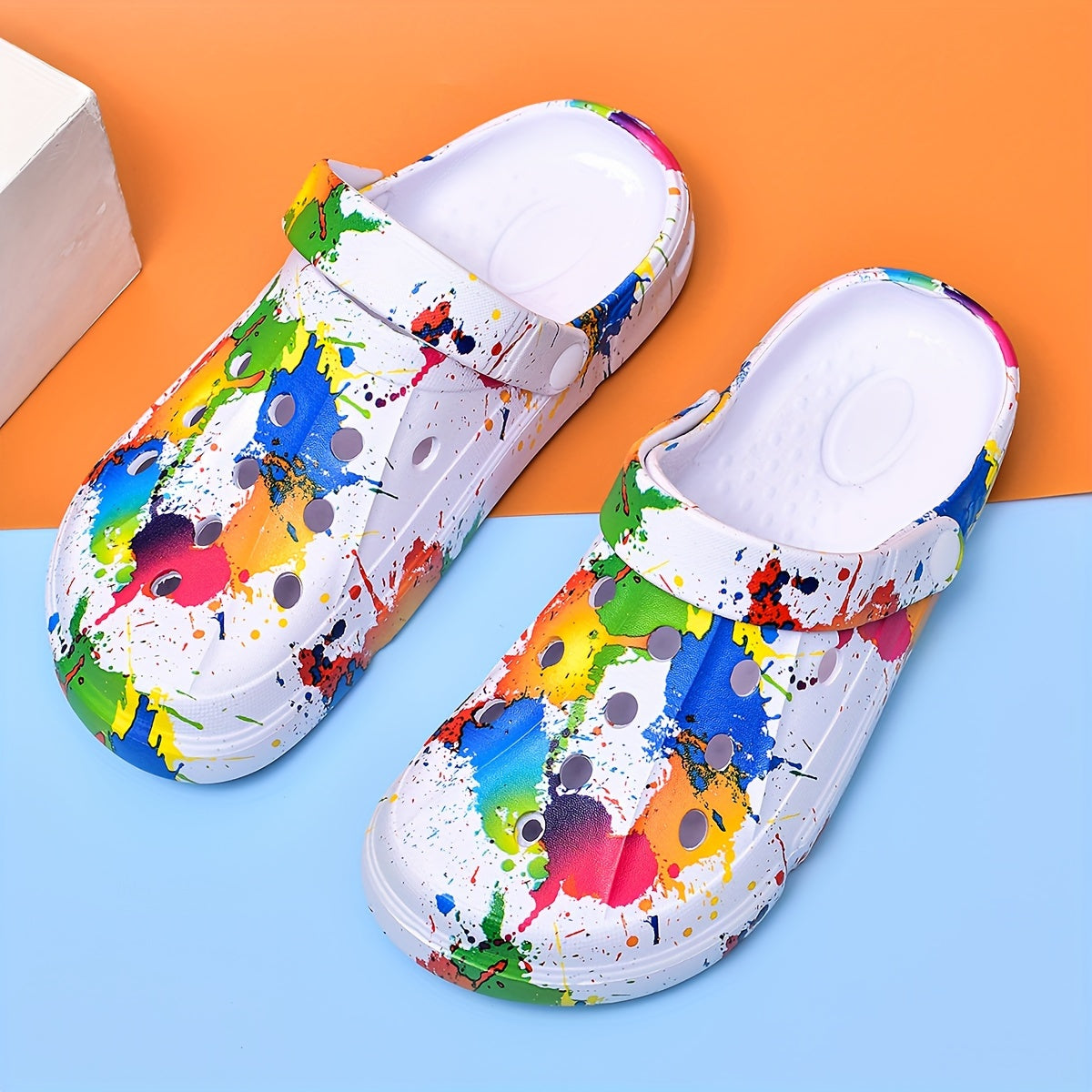 Unisex Summer EVA Slides with Random Print and Thick Sole for Casual Outdoor Use