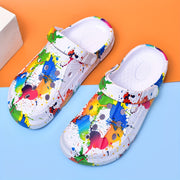 Unisex Summer EVA Slides with Random Print and Thick Sole for Casual Outdoor Use