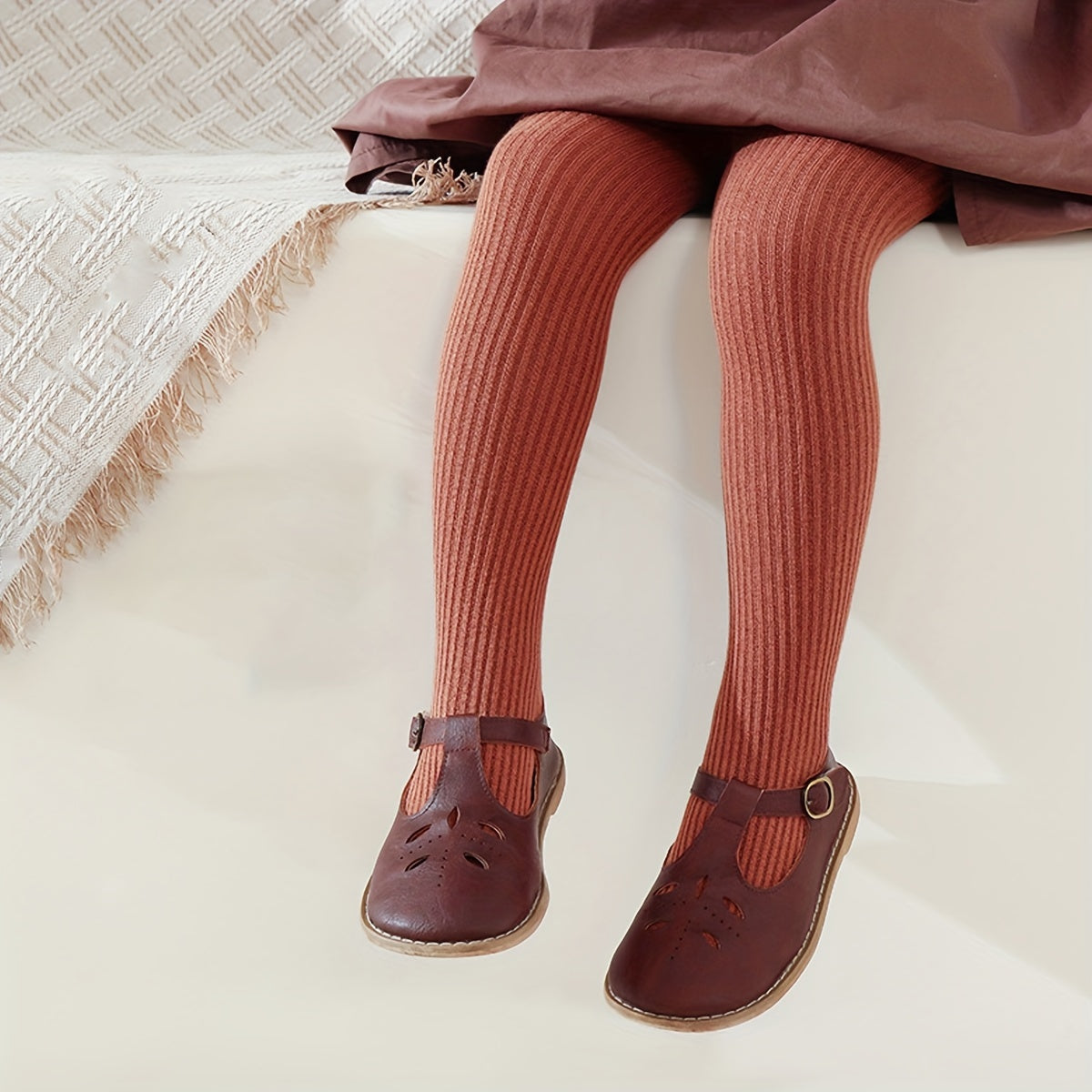 Baby Girls' Solid Color Pantyhose 7 Pairs All-Season for Dancing and Sports