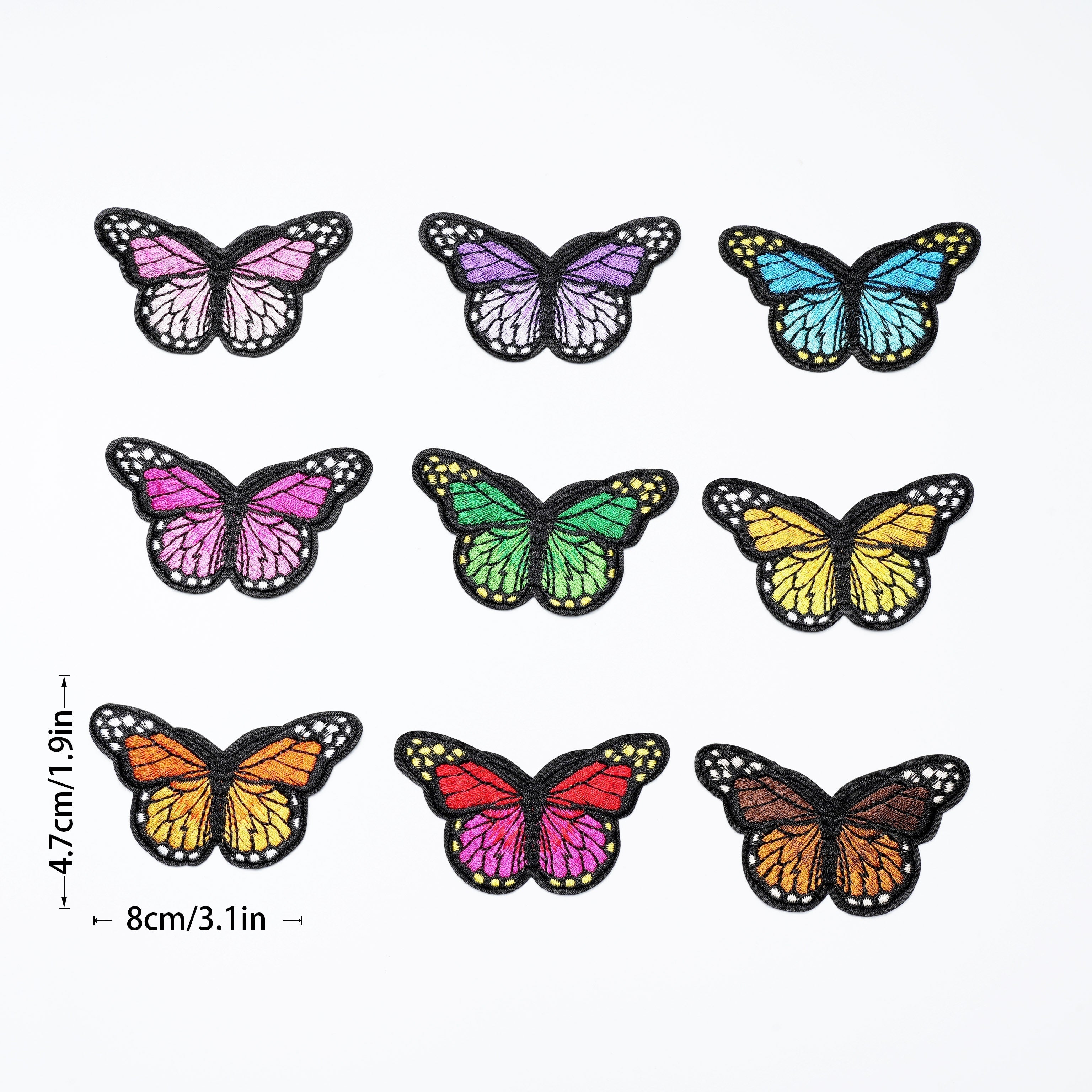 Ironing Cloth Patches Set 42pcs Embroidery Designs for Girls Sunflower Chrysanthemum Butterfly