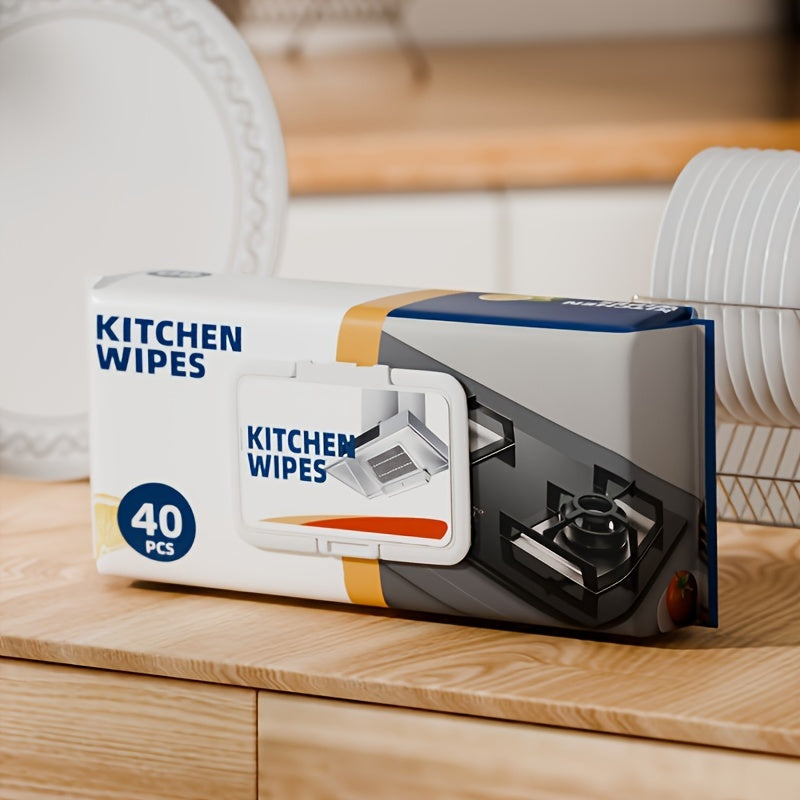 40 Household Kitchen Cleaning Wipes Multipurpose Towels for Oil Dirt Walls Floors