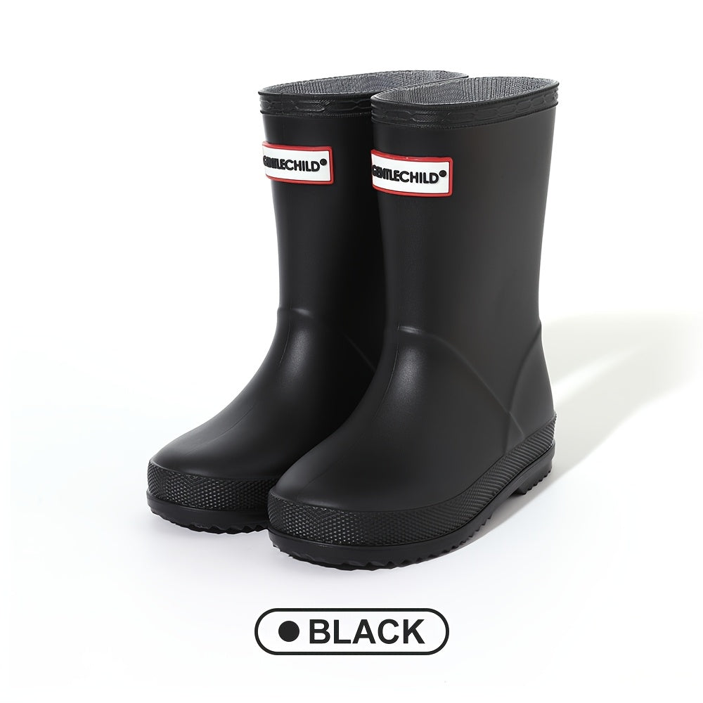 Girls Rain Boots Long PVC Soft Sole All-Season Casual Waterproof