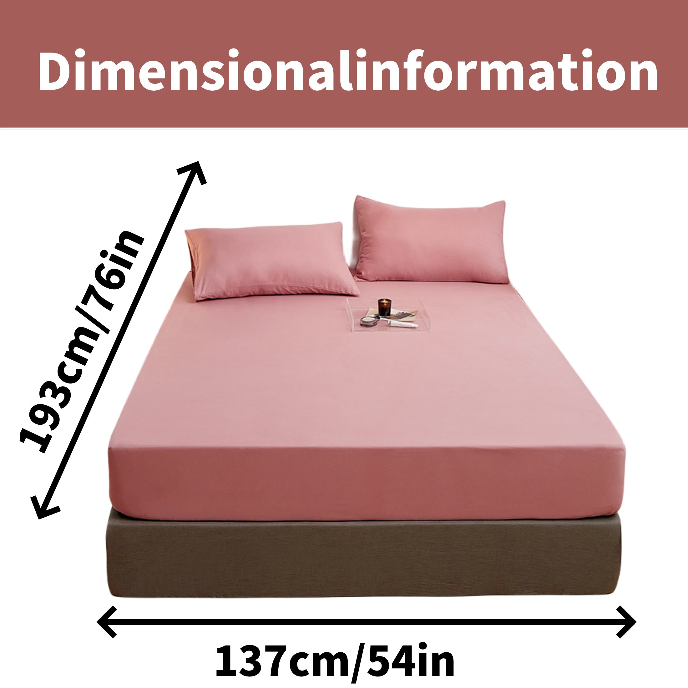 Juego de sábanas ajustadas de poliéster cepillado con 2 fundas de almohada, con bolsillo profundo, ropa de cama