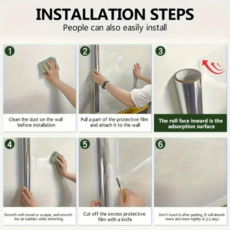 Electrostatic Wall Protective Film Waterproof Oil-Proof Plastic Sticker for Kitchen