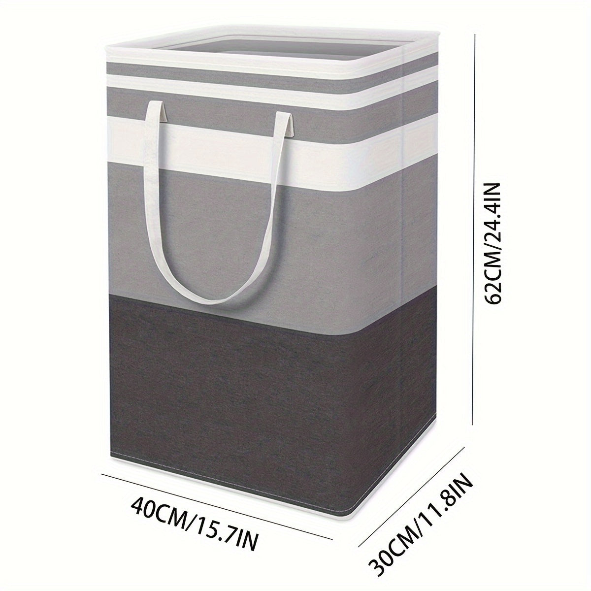 Grand conjunto de cestas de lavandería impermeables y plegables con asas en gris para residencias y familias