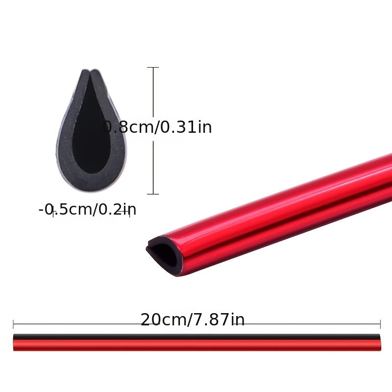 10pcs Car Vent Outlet Decor Strips U Shape Moulding Trim Door Edge Protector