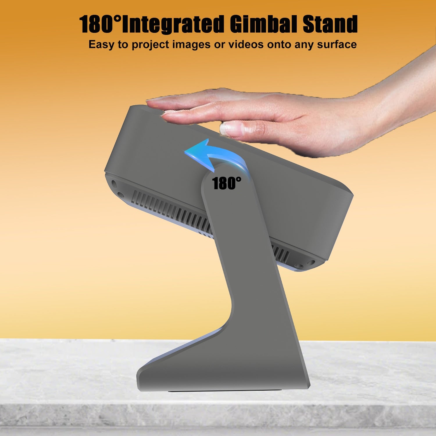 Home Portable Projector 1080P 4K Support Touch Screen WiFi6 Built-in Speakers