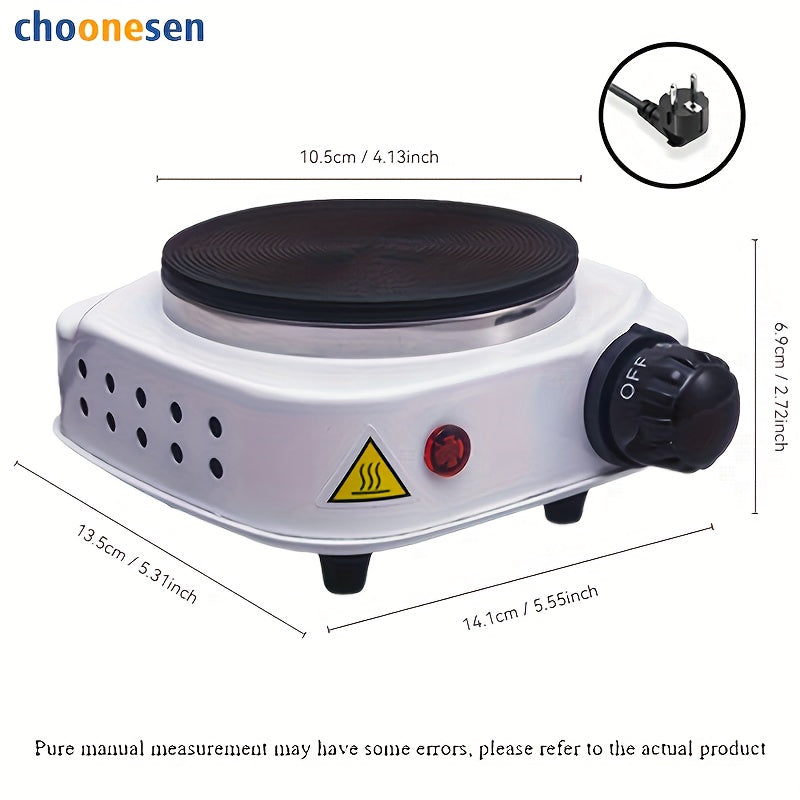 Uy, ofis, RV va yotoqxona uchun ko‘p maqsadli elektr isitish plitasi - choy, qahva va oshxona issiqligi uchun ideal - 220-240V AQSh plagi bilan kompaktdavlatli magnit pechka, qish uchun