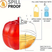 2 piezas de atrapamoscas de fruta con forma de calabaza, volador, no tóxico, transparente, PP