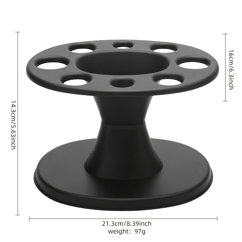 Round Hair Brush Organizer Plastic with Multiple Compartments for Salon and Home Use