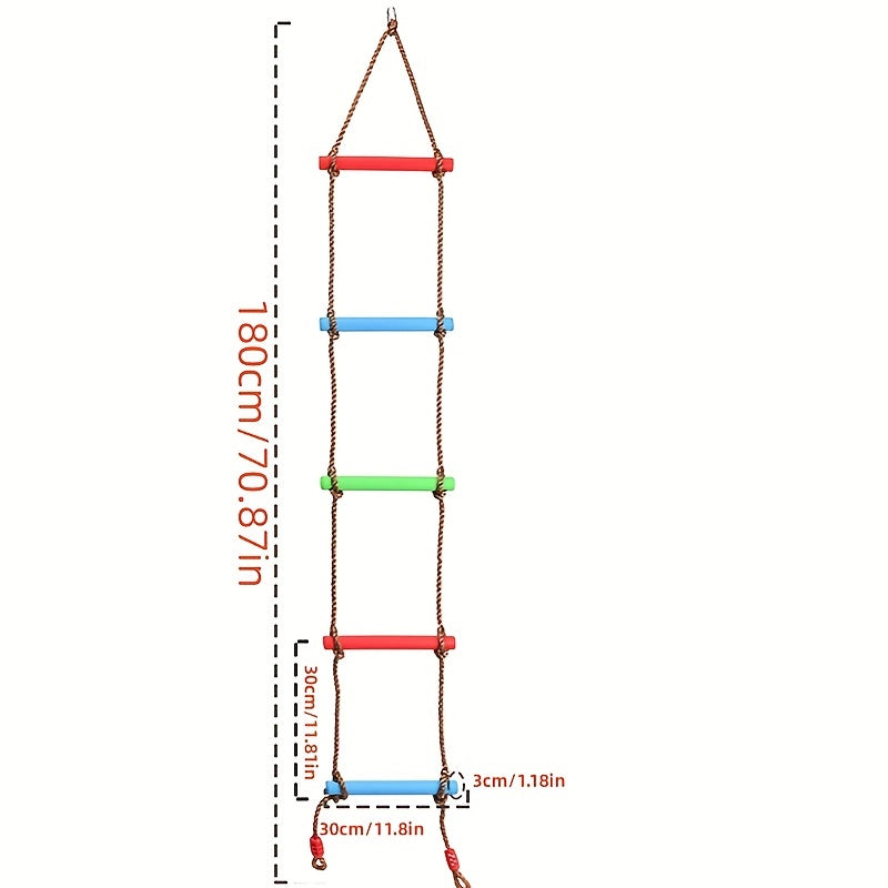 Bolalar va kattalar uchun arqon zinapoyasi ko'tarish o'yini, tebranma to'plami yoki daraxt uyi uchun kulgili o'yinchoq