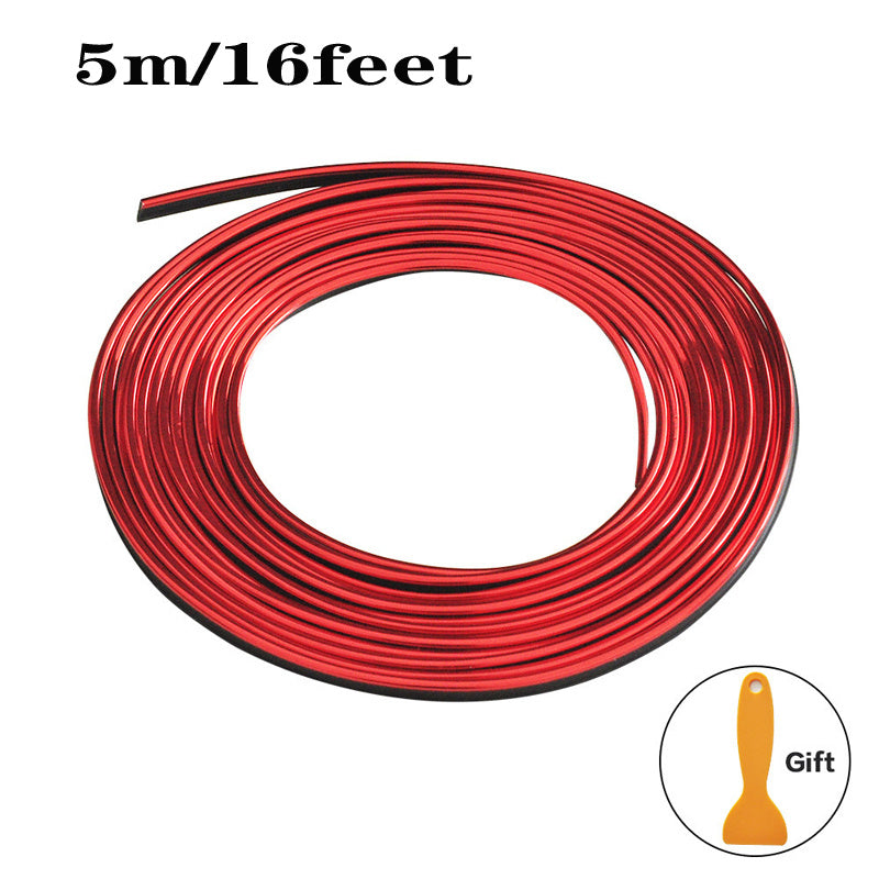 Universal Car Moulding Decoration Flexible Strips 5M Interior Auto Trim