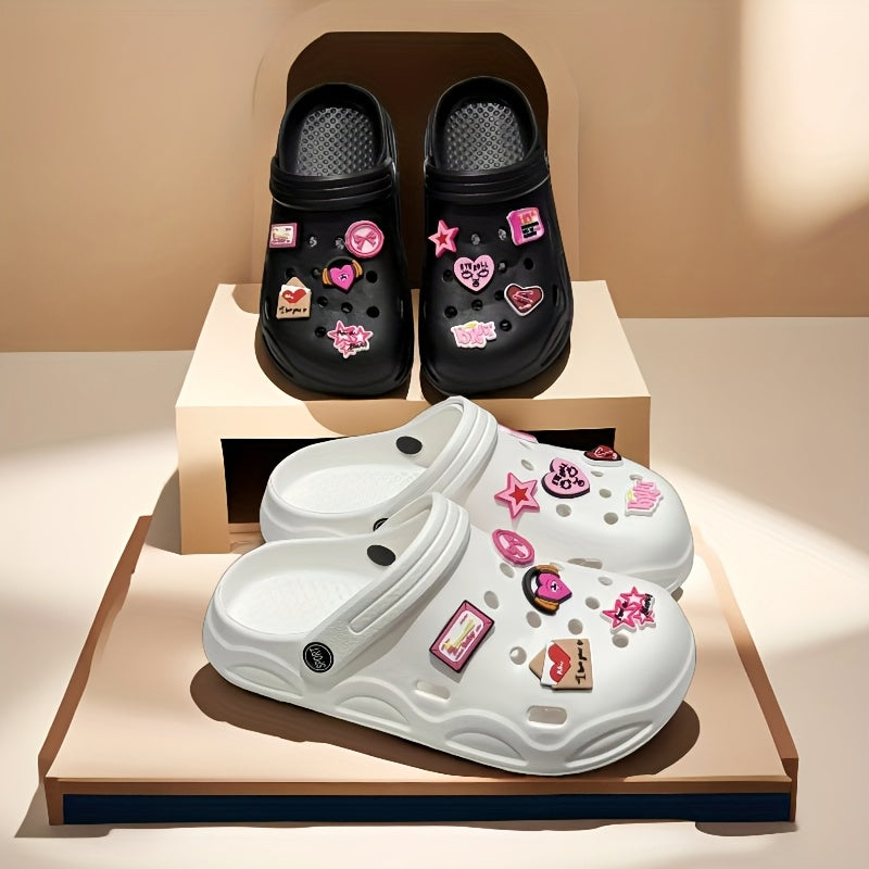 Women's Stylish Pink Decorated Hollow Shoes Casual Wear Accessories