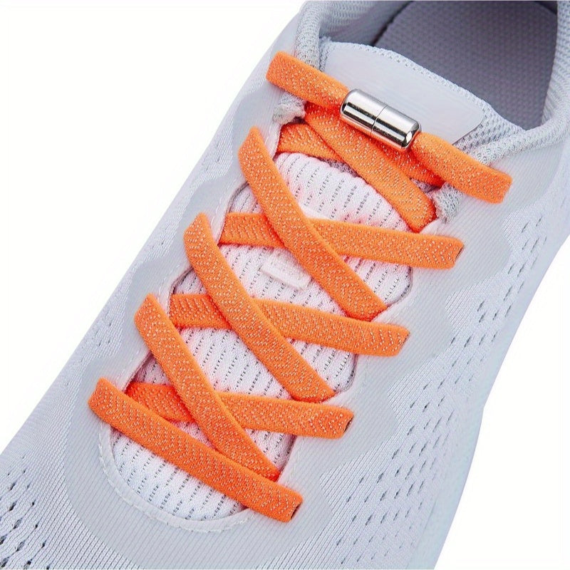 No-Tie Elastic Shoelaces for Kids and Adults, Flexible Easy to Use