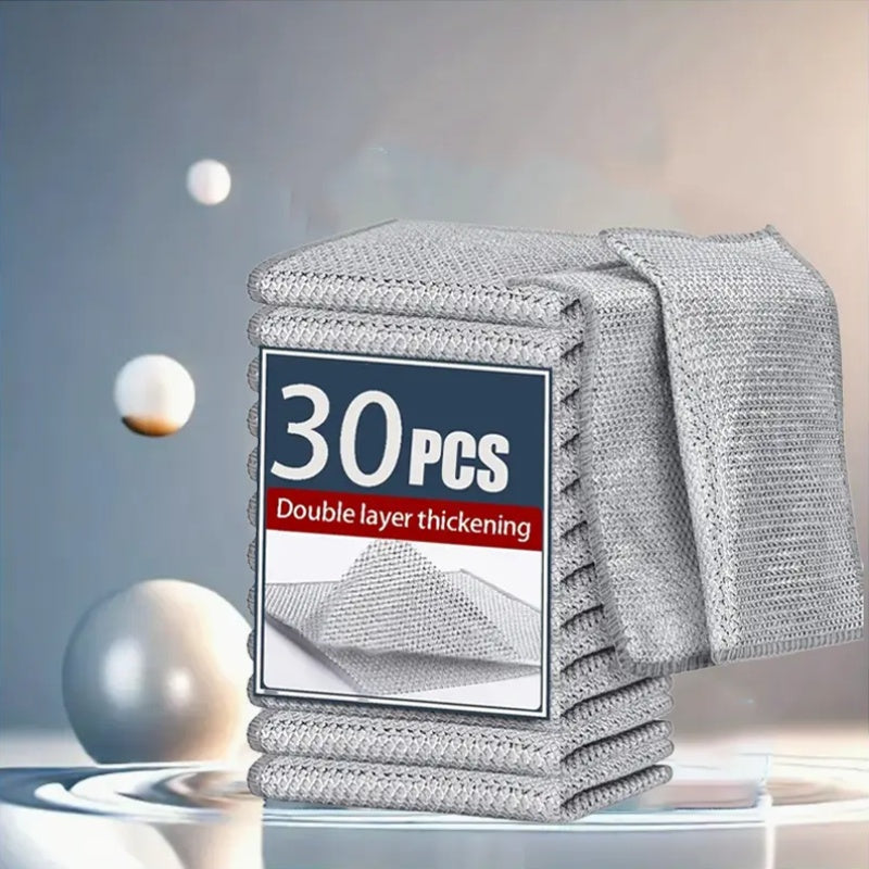 Microfiber Cleaning Cloths 30-Pack Non-Scratch Soft Dish Towels for Non-Stick Pans