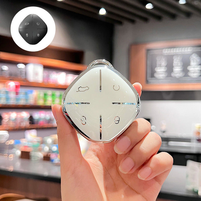 Car Remote Smart Key Fob Cover TPU Durable Shell with Keychain for Car Protection