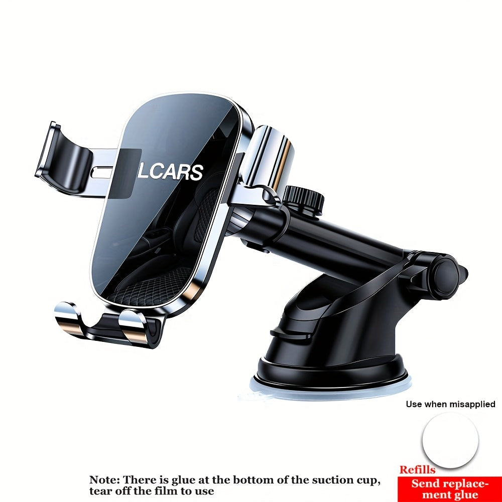 Universal Mobile Phone Car Mount With Golden Suction Cup Bracket