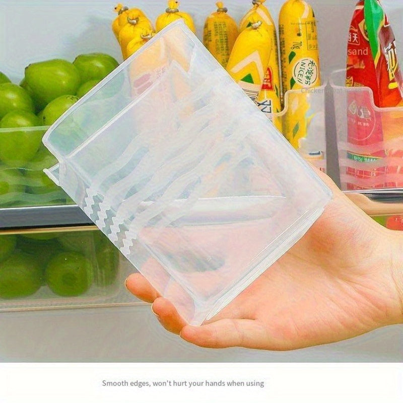 4pcs Clear Plastic Storage Boxes for Refrigerator, Stackable Pantry Organizer
