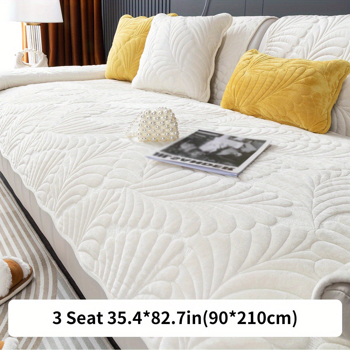 Короткий плюшевый чехол для дивана на все сезоны, идеально подходит для домашнего декора в спальне, офисе или гостиной. Исключает спинку, подлокотники и наволочку.