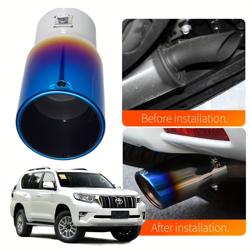 Stainless Steel Car Exhaust Pipe Universal Fit for 6.8-7.3cm Tailpipe