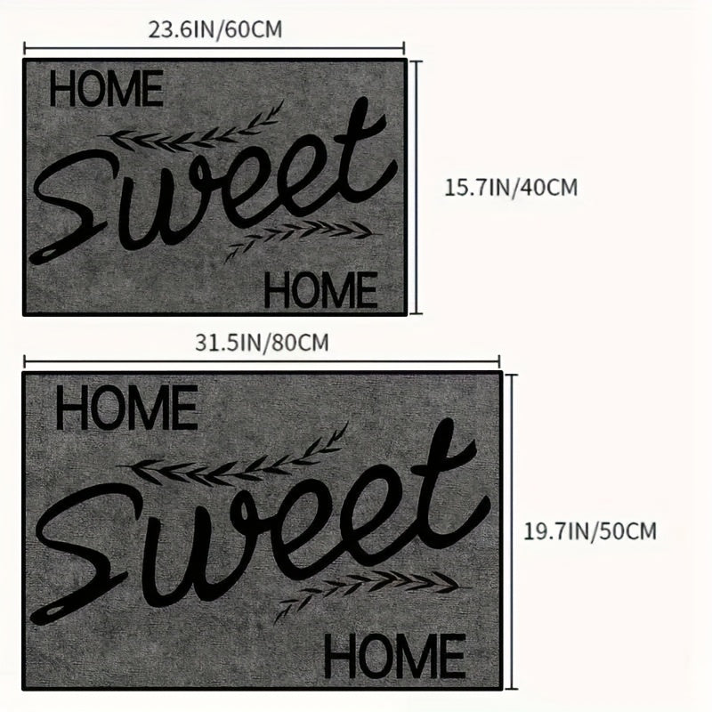 Dirt-Resistant Welcome Doormat with Geometric Pattern for Indoor Outdoor Use