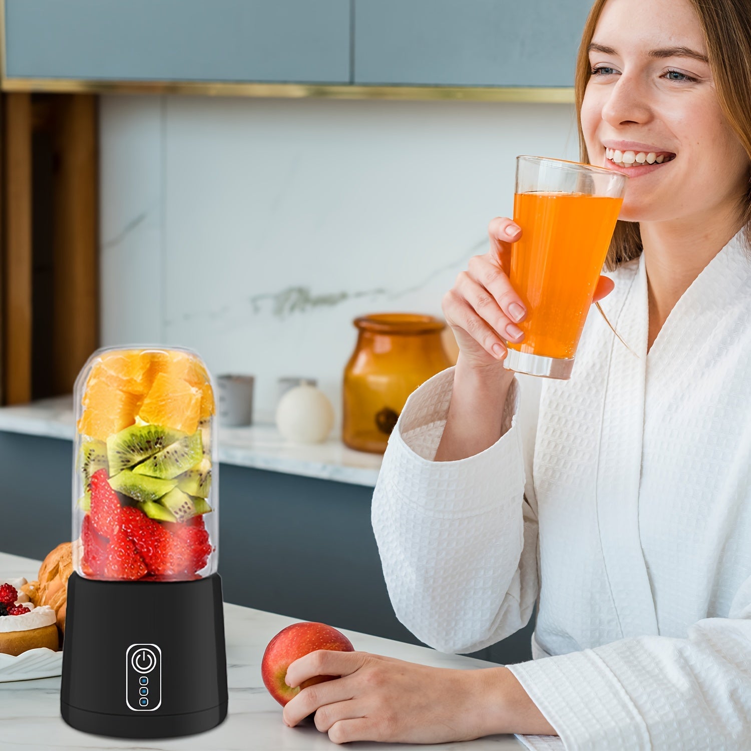 Portable Fruit Juicer Personal Blender Rechargeable USB Smoothie Maker