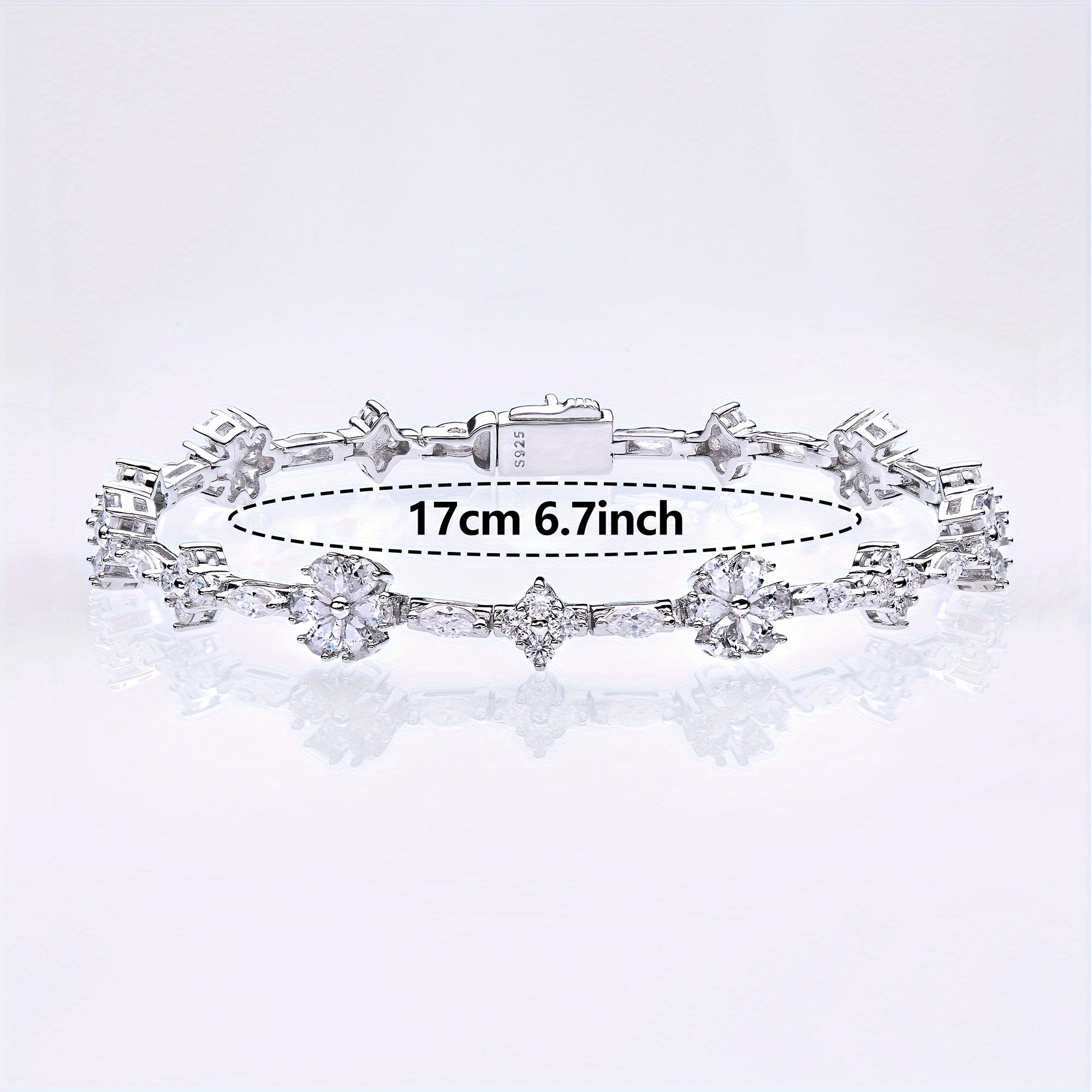 Браслет из стерлингового серебра с муассанитом, камень рождения октября, покрытие белым золотом, элегантное украшение