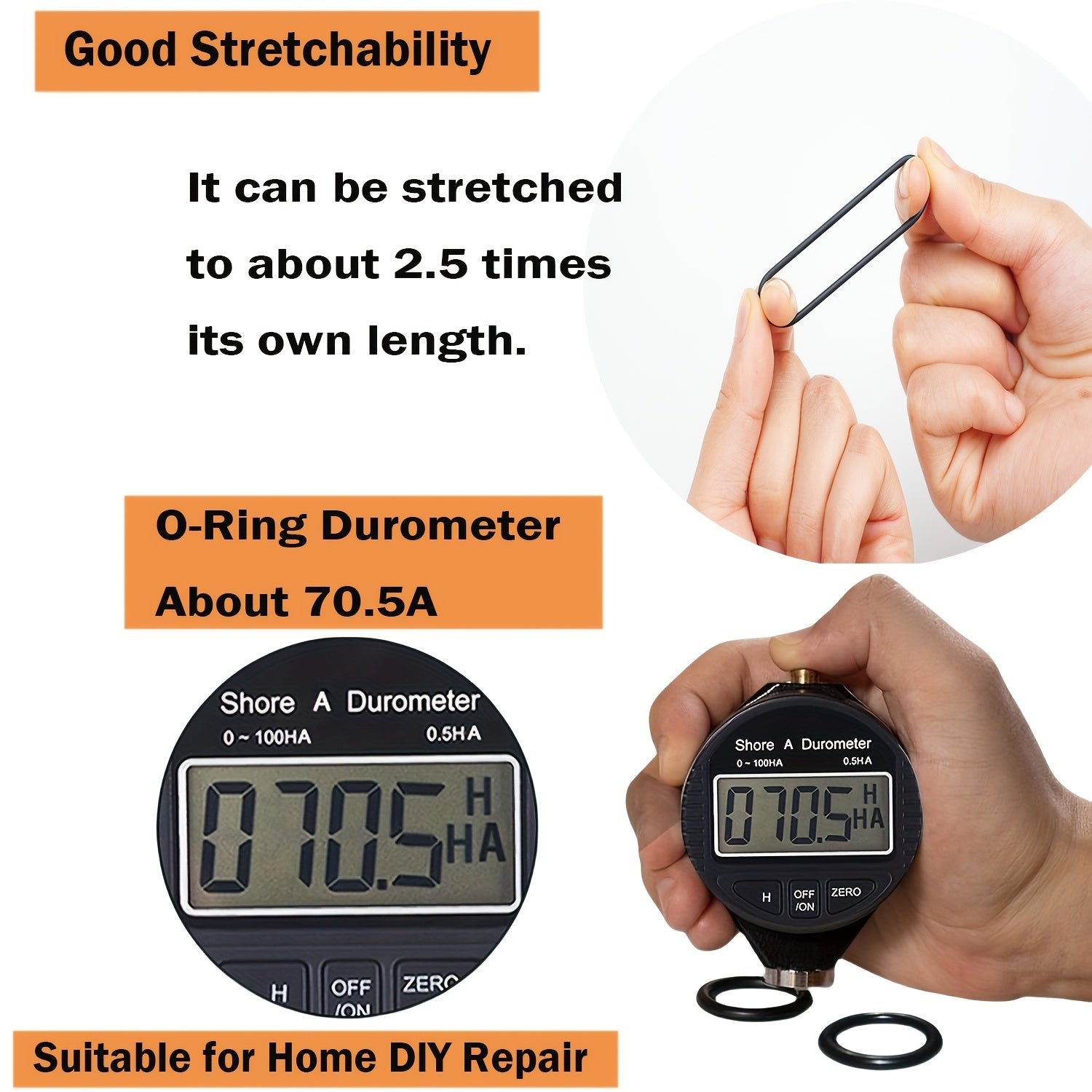 990pcs Nitrile Rubber O-Ring Kits 70A Hardness for High-Pressure Sealing