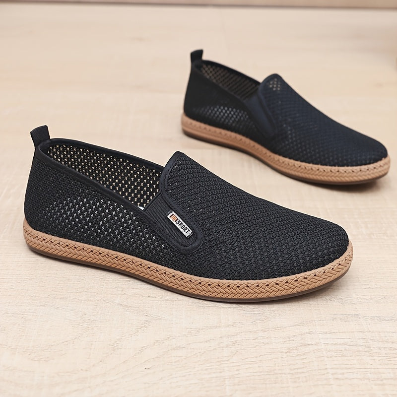 Men's Breathable Mesh Slip-On Casual Shoes Lightweight Summer Low-Top
