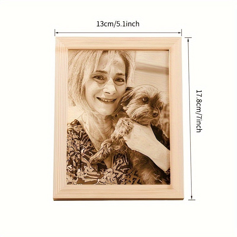 Custom Engraved Wooden Photo Frame Personalized Picture Holder for Birthdays and Weddings