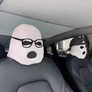 Unisex avtomobil o‘rindigi boshqapi qopqog‘i, fleece, qora va oq, to‘ldirishsiz